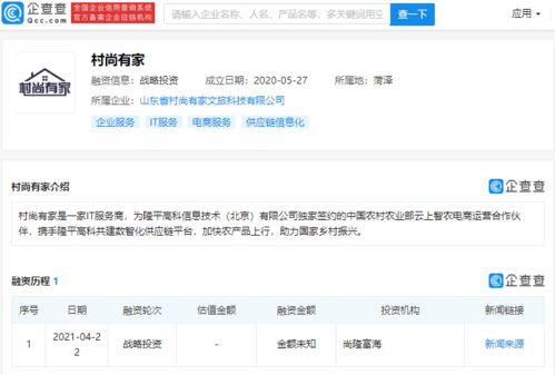 數字文化創意內容應用服務商村尚有家獲尚隆富海戰略投資，加速產業升級